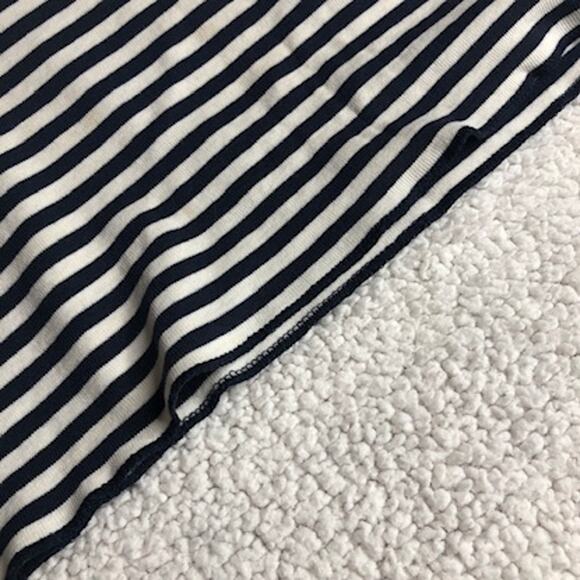 Tommy Hilfiger y2k striped vneck dark blue white tshirt top medium - Picture 3 of 7
